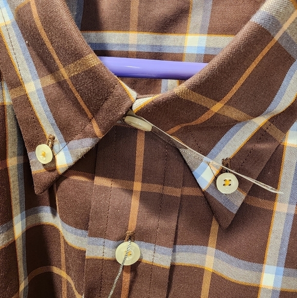 Pierre Cardin plaid casual button Down shirt size L - Picture 5 of 11